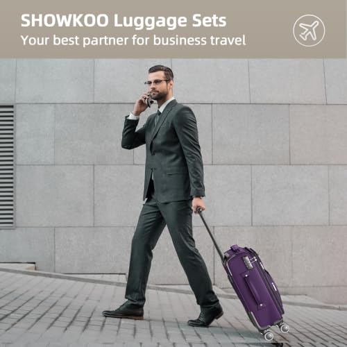Luggage Sets 3 Piece Softside Expandable Durable Suitcase Sets (3 Count)