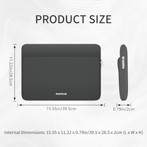 RAINYEAR Laptop Sleeve Case 15.6 Inch