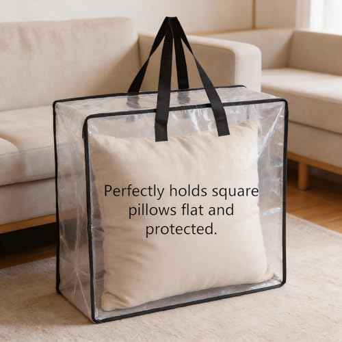 Heavy Duty Clear Wreath Storage Bag & Sturdy Moving Box Alternative (6 Count)