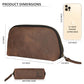 Leather Tech Pouch for Cables Chargers Phone