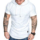 Mens Fashion Hoodies Sport Pullover Solid Color Shirt Workout Lightweight Tops White XX