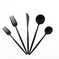 Matte Balck Silverware Set