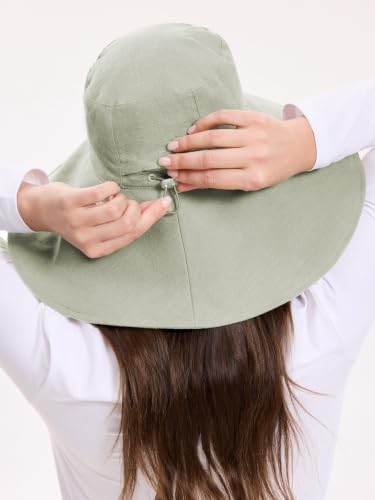 Ultra Wide Cotton Linen Hat