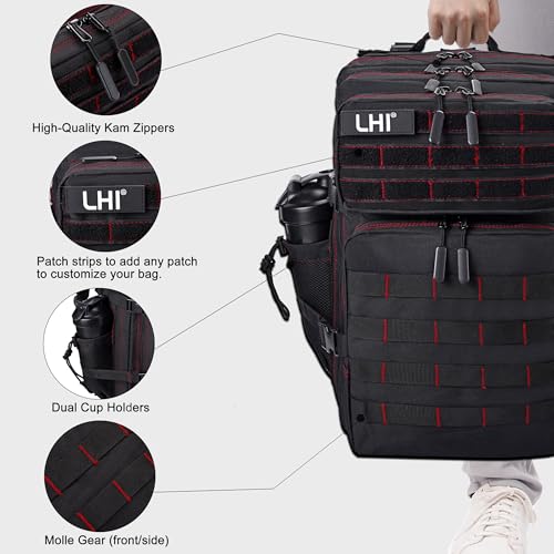 Military Tactical Backpack for Men and Women 45L Army 3 Days Assault Pack Bag Large Rucksack with Shoe Compartment