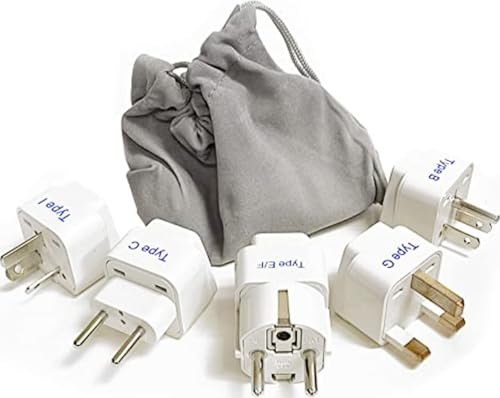 Adapter Plug Set for World Wide International Travel Use