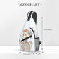 Sling Bag Skeleton Flower Skull Hiking Daypack Crossbody Shoulder Backpack Travel Chest Pack for Men Women