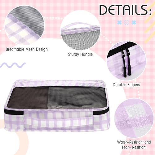5 Pcs Packing Cubes for Suitcase Large Travel Cubes Carry on Luggage Organizer Bags for Clothes Accessories (5 Count)