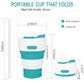 Silicone Collapsible Travel Mug Green 15oz