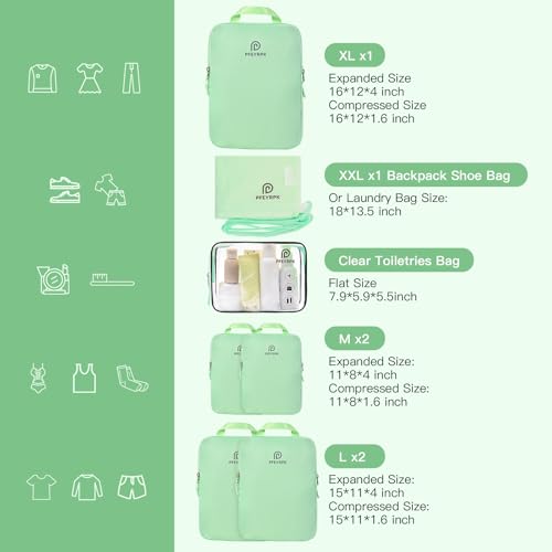 Lightweight Compression Packing Cubes for Suitcases (7 Count)