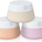EZY DOSE Silicone Jar, Multi-Purpose Travel-Sized Container, Washable and Reusable, Versatile and Durable Container for Storage, Organizing and Preserving, Pink, Beige, and Peach, BPA Free, 3-Pack