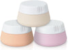 EZY DOSE Silicone Jar, Multi-Purpose Travel-Sized Container, Washable and Reusable, Versatile and Durable Container for Storage, Organizing and Preserving, Pink, Beige, and Peach, BPA Free, 3-Pack