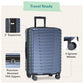 Boren Expandable Hardside Rugged Travel Luggage with 8 Spinner Wheels