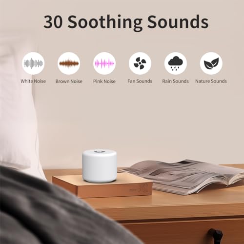 Mini Portable Sound White Noise Machine Baby Patter for Sleep with 30 Soothing Sounds for Baby Kids Adults 32 Volume Levels Sleep Soother Auto
