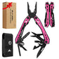 16-In-1 Multi-Tool Pliers, EDC Multitool, Multipurpose Tool, Pink