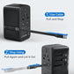 100W GaN Universal Travel Adapter with USB