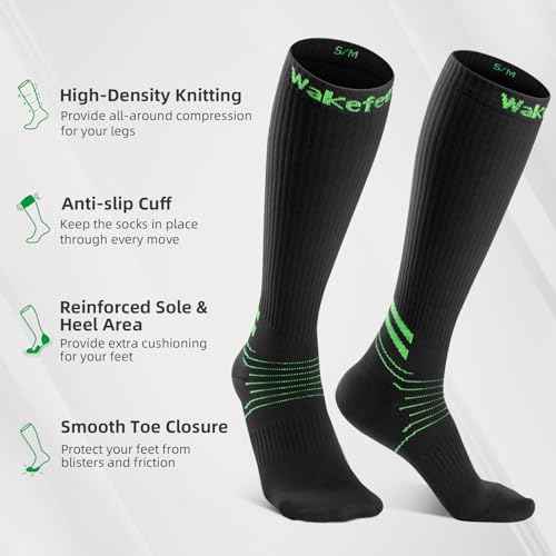 Medical Compression Socks for Men & Women (6 Count)