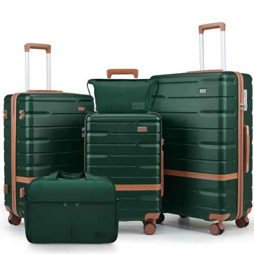 Luggage Sets with TSA Lock Hardside PC+ABS Carry On expandable Suitcase with Spinner Wheels Lightweight Rolling Travel Luggage Sets with YKK