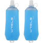 200ml/350ml/500ml Collapsible Soft Flask,BPA Free Folding Soft Water Bottle with Hanging Ring,Lightweight TPU Hydration Flask for Running Marathon Cycling Hiking(350ml-2 Packs) (2 Count)