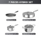 7pcs Stainless Steel Cookware Set (7 Count)
