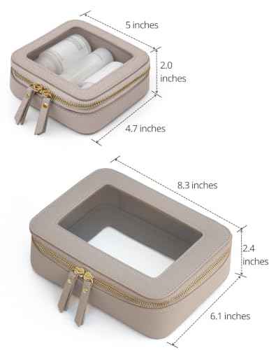 Clear Makeup Bag with Zipper (2 Count)