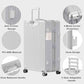Luggage Sets 2 Piece Aluminum Frame Carry On and Checked Suitcase PC ABS Hard Shell TSA Lock No Zipper