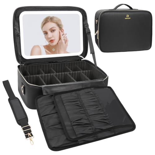 Large Makeup Bag with LED Mirror