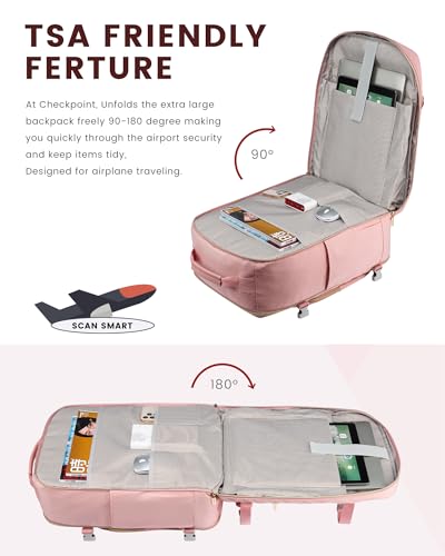 50L Travel Backpack Flight Approved Carry on Backpack