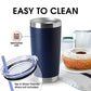20oz Tumblers Bulk Stainless Steel Cup with Lid Double Wall Vacuum Insulated Coffee Mug for Cold & Hot Drinks 8 Pack (8 Count)