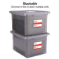 Plastic File Box with Snap Lid (4 Count)