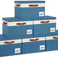 Fabric Storage Bins with Lid 6 Pack