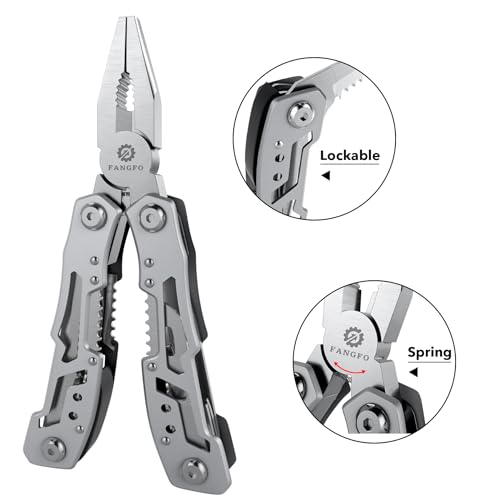 14-In-1 Multitool Pliers，Premium Portable Multi Tool ，with Safety Locking Professional Stainless Steel Multitool Pliers Pocket Knife,Apply to Survival, Camping