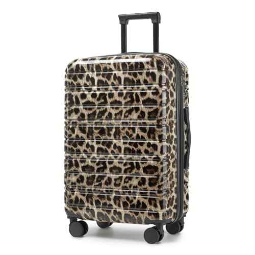 28 Inch Checked Luggage with Spinner Wheels