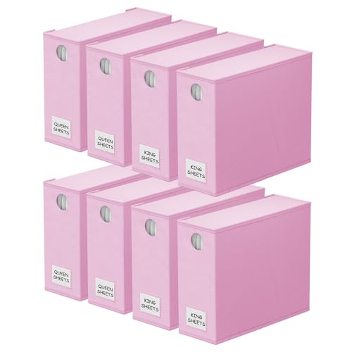 8 Pack Bed Sheet Organizers and Storage (8 Count)