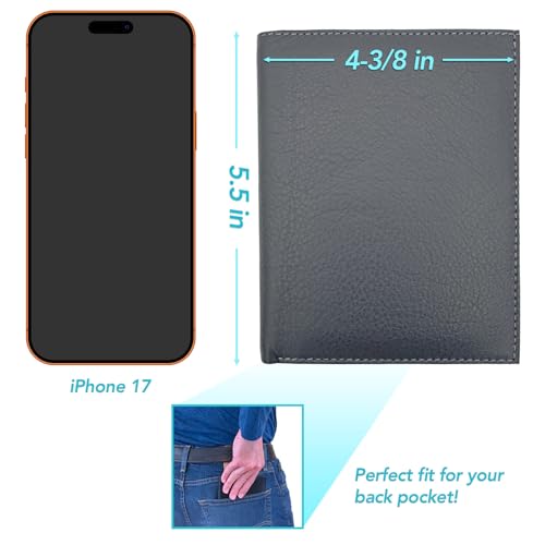 Deluxe Personalized Monogrammed Grey RFID Leather Passport Wallet