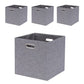 13x13x13 Inch Foldable Cube Storage Bins with Metal Handles (4 Count)