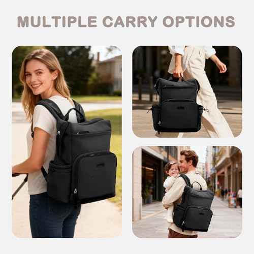 Neoprene Diaper Bag Backpack with Changing Pad