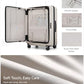 Checked Top Opening Expandable Suitcase