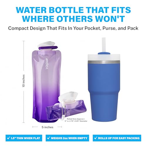Collapsible Water Bottle with Carabiner