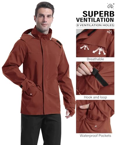 Rain Suit Waterproof Breathable Lightweight 2 (2 Count)