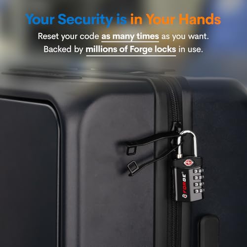 Travel Lock TSA Approved Luggage Locks for Air Travel (4 Count)