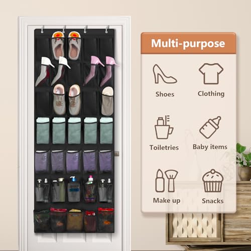35 Large Pockets Over The Door Shoe Organizer