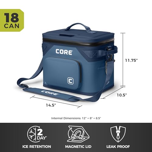 Magnetic Leak Proof 18 Can Soft Cooler with Waterproof Zipper