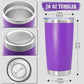 20oz Tumbler Insulated Coffee Tumblers with Lid Stainless Steel Purple 1P