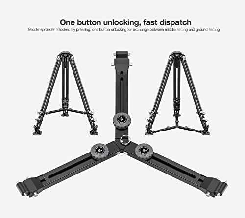 Carbon Fiber Tripod Fluid Head & Middle Spreader LF