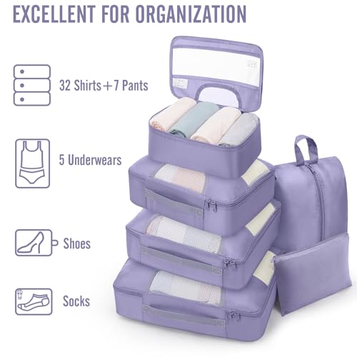 10 Set Packing Cubes for Travel Essentials (10 Count)