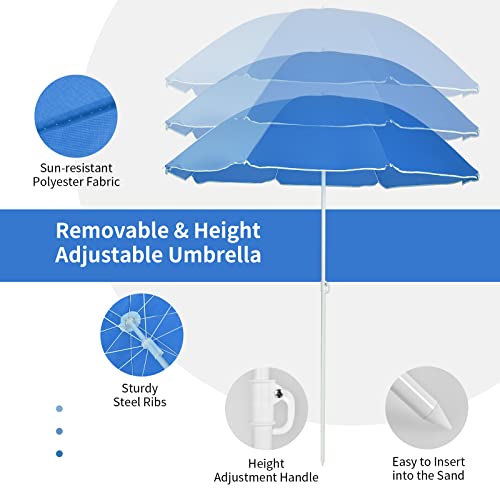 Double Camping Chair with Umbrella