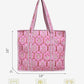 100% Cotton Quilted Tote Bag For Women