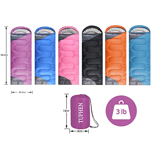 Sleeping Bags for Adults Kids Boys Girls Backpacking Hiking Camping Microfiber Liner