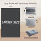Large Soft Travel Blanket and Inflatable Pillow Set