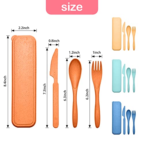 Reusable Travel Utensils Set with Case (12 Count)